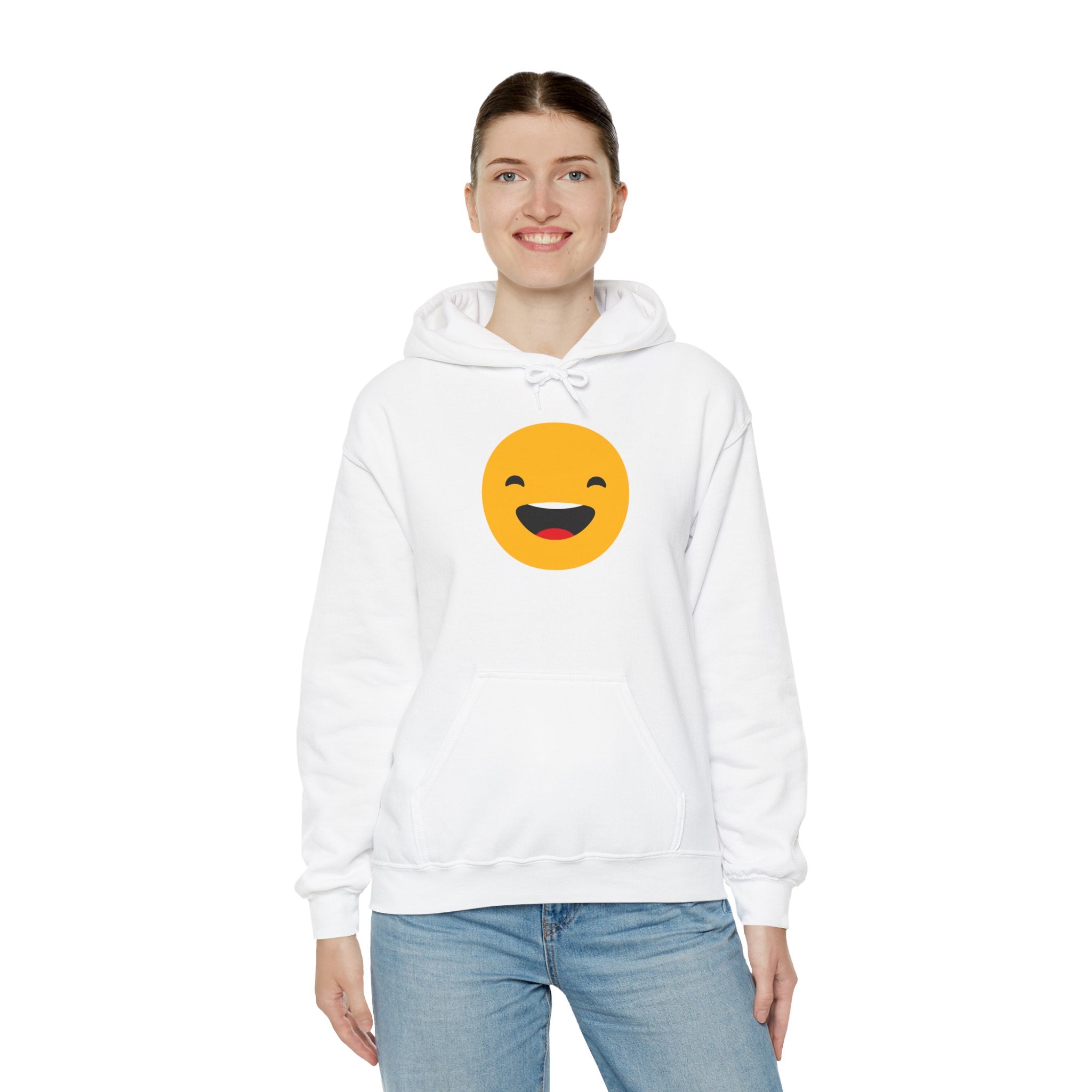 Happy Emoji Unisex Hoodie - Cozy Sweatshirt with Smiley Face Design